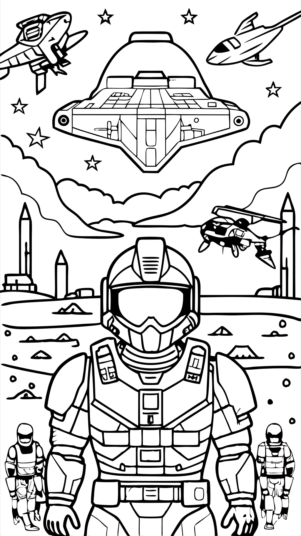 Página para colorear de halo